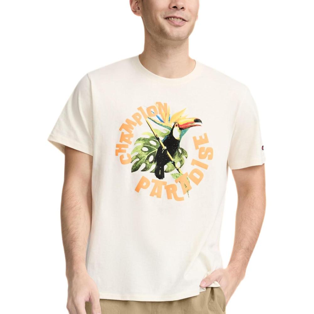imageChampion Mens Heritage Short Sleeve Tee Mens TShirts Vintage Shirts Mens Tee Shirts GraphicsChampion Natural Paradise