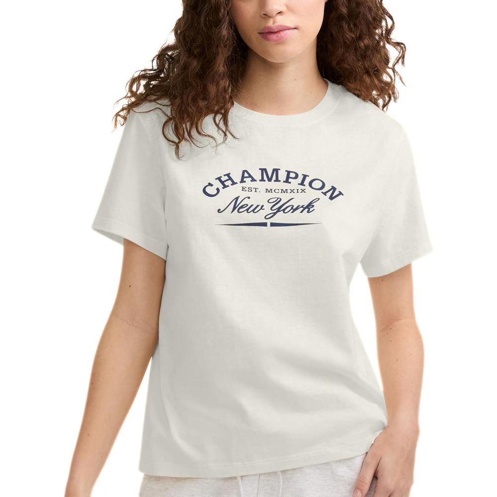 imageChampion Mens Heritage Short Sleeve Tee Mens TShirts Vintage Shirts Mens Tee Shirts GraphicsChampion Natural