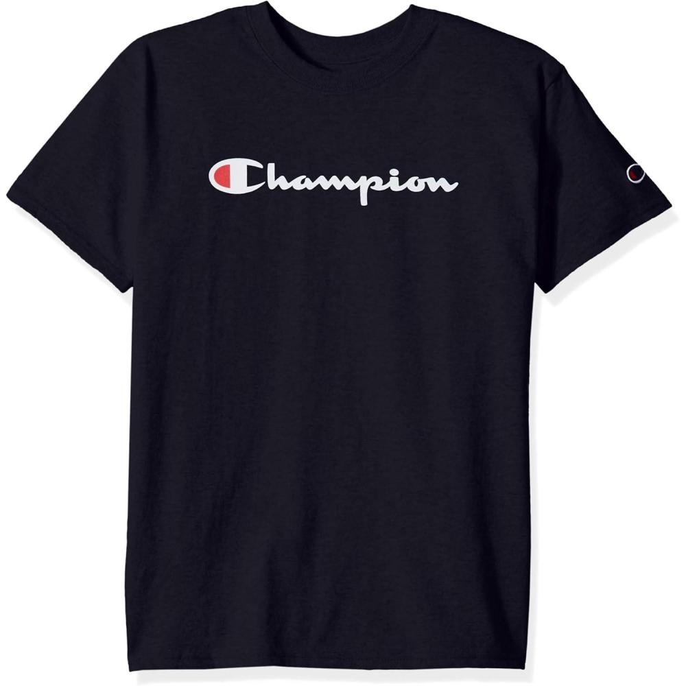 imageChampion Mens Heritage Short Sleeve Tee Mens TShirts Vintage Shirts Mens Tee Shirts GraphicsNavy
