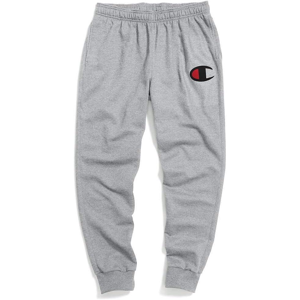 imageChampion Mens Powerblend Fleece JoggersOxford Gray Big C Logo