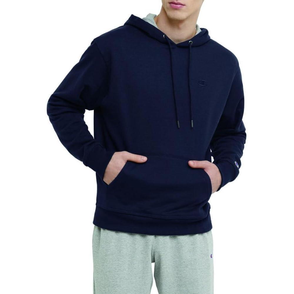 imageChampion Mens Pullover Fleece Hoodie Midweight C Logo Reg Or Big ampamp TallNavy C Logo