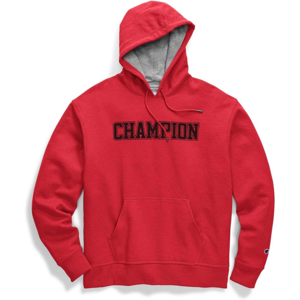 imageChampion Mens Pullover Fleece Hoodie Midweight C Logo Reg Or Big ampamp TallOxford Gray