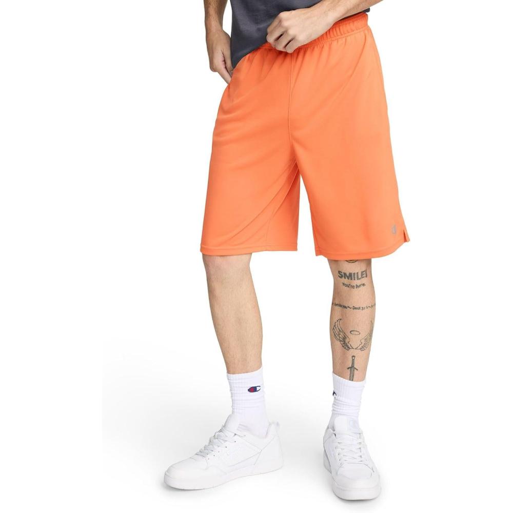 imageChampion Mens Sport Shorts Moisture Wicking Athletic Shorts Gym Shorts Reg Or Big ampamp TallSundown Orange