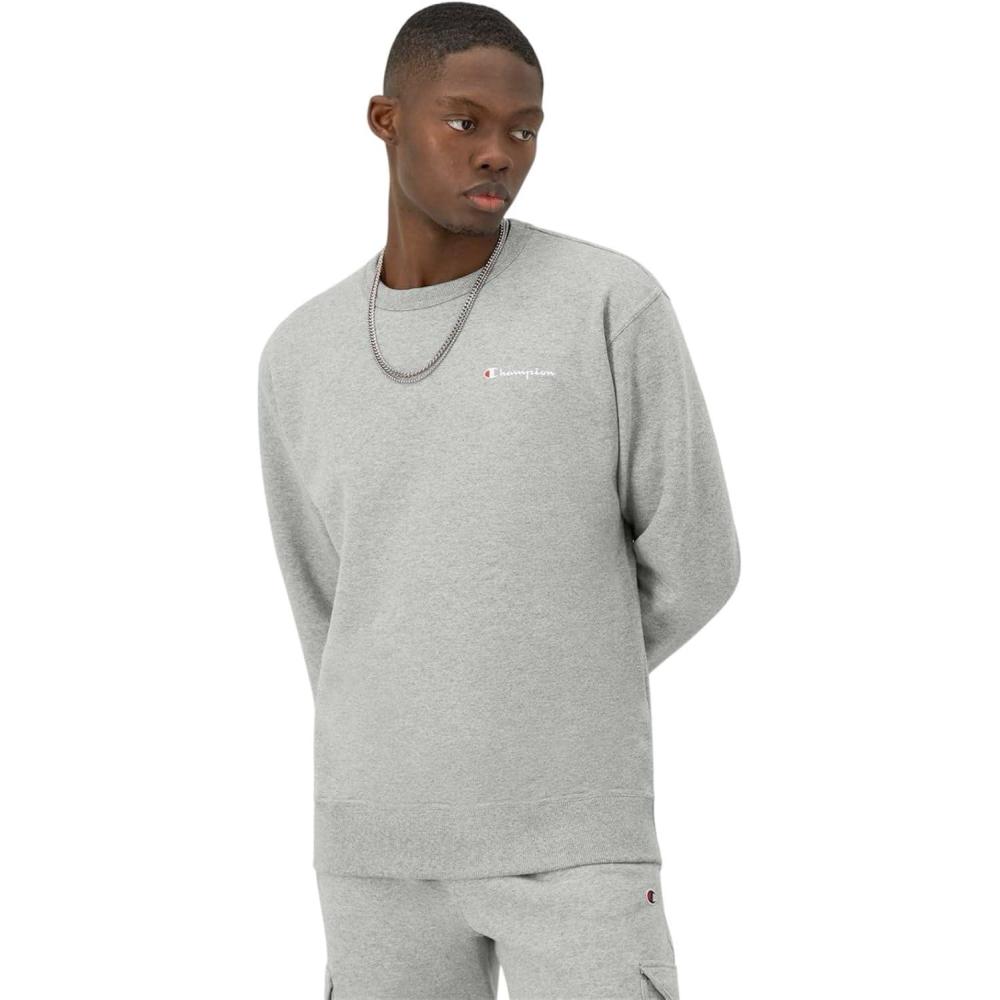 imageChampion Mens Sweatshirt Fleece Midweight Crewneck Sweatshirt Reg Or Big ampamp TallOxford Gray Small Small Script Logo