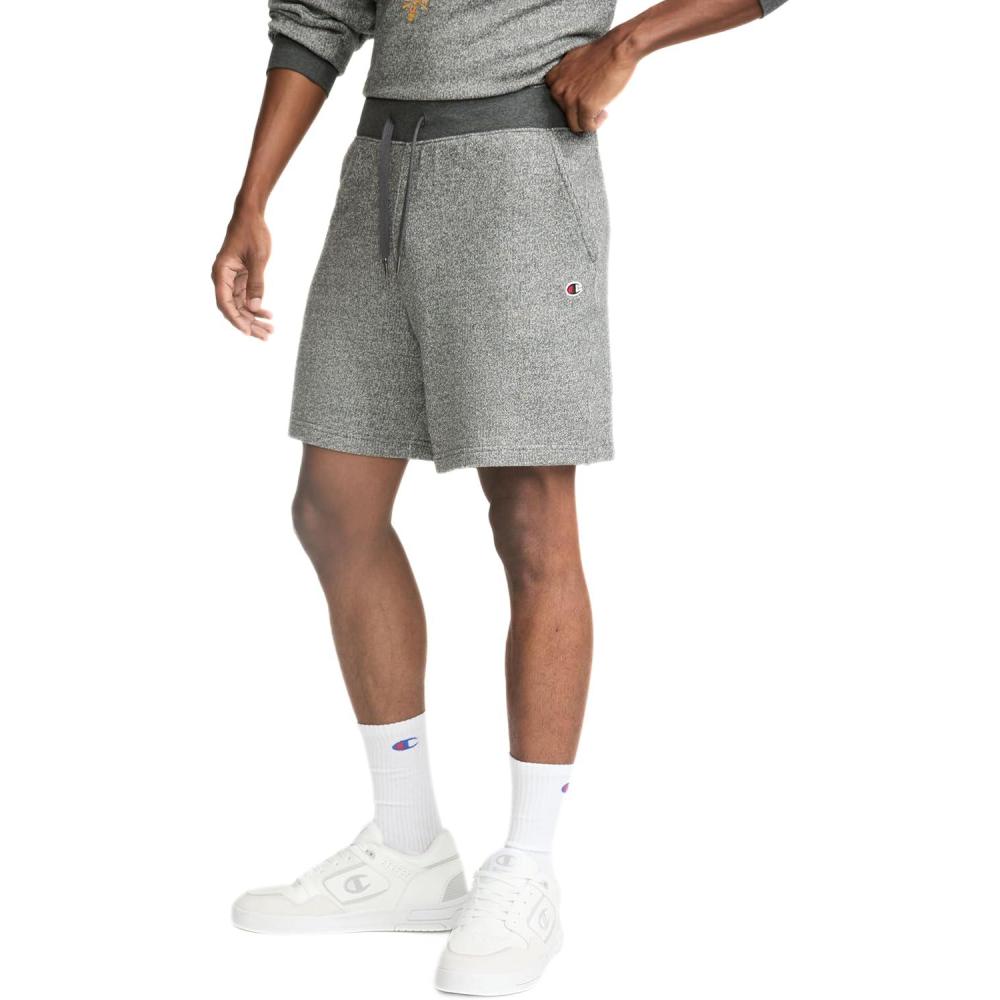 imageChampion Mens Yearbook Sweat Short 7quot C LogoNine Iron Heather