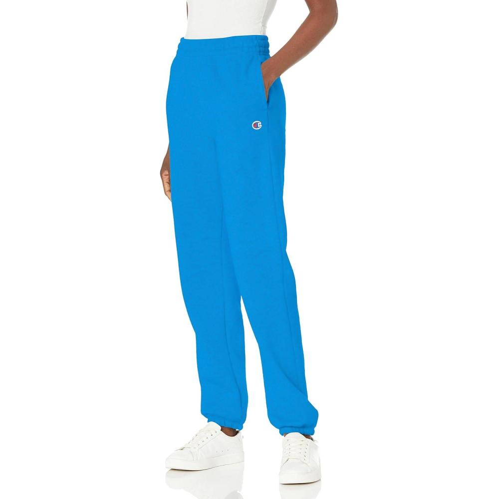 imageChampion Womens CinchedBottom Fleece Sweatpants Oversized Fit MidweightBalboa Blue