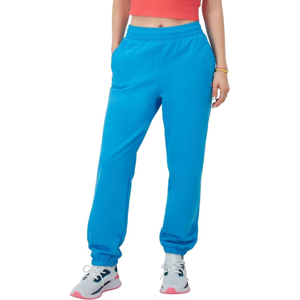 imageChampion Womens CinchedBottom Fleece Sweatpants Oversized Fit MidweightNew Palatinate Blue