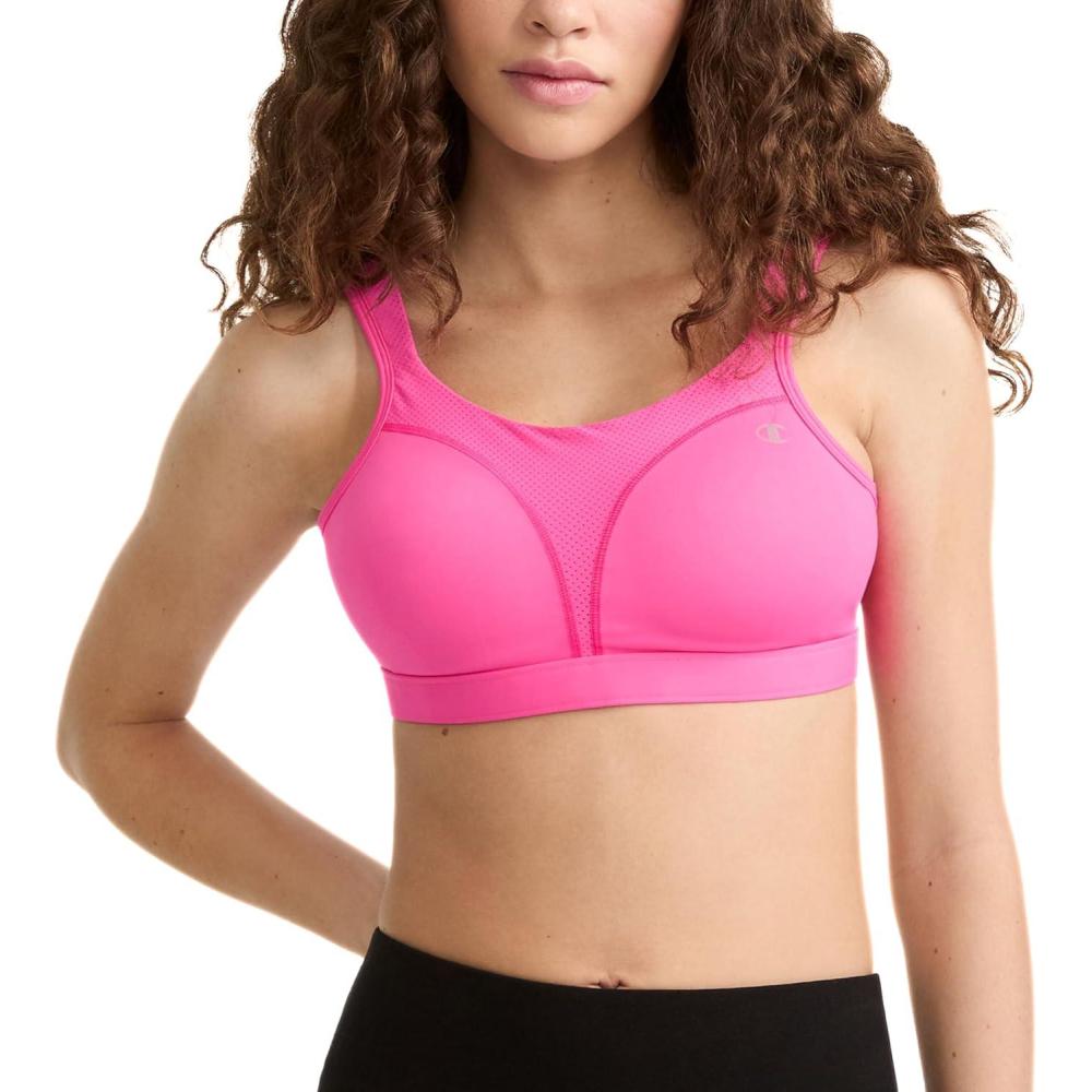 imageChampion Womens Sports Bra HighImpact Maximum Support Breathable Moisture WickingPinksicle