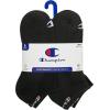Champion Men’s 6-Pack Low Cut Socks(Black Toe Logo)