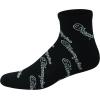 Champion Men’s Ankle Socks (6-Pack)(Black With All Over Script – 6 Pack)