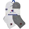 Champion Men’s Ankle Socks (6-Pack)(Multi (White  Grey  Black))