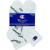 Champion Men’s Ankle Socks (6-Pack)(White With All Over Script – 6 Pack)