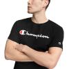Champion Men’s Classic Graphic Short Sleeve T-Shirt, Script Logo (Reg. Or Big & Tall)(Black – Classic Script Logo)