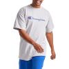 Champion Men’s Classic Graphic Short Sleeve T-Shirt, Script Logo (Reg. Or Big & Tall)(Oxford Gray Script)