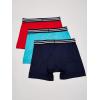 Champion Men’s Everyday Active Lightweight Stretch Boxer Briefs – 3 Pack(Regular Leg – Navy/Electric Cyan/Red – 3 Pack)