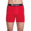 Champion Men’s Everyday Cotton Stretch- 3 Pack(Blue White Script Logo/Black/Red – 3 Pack)
