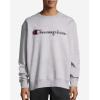 Champion Men’s Fleece Midweight Crewneck Sweatshirt (Reg. Or Big & Tall)(White Double Logo)