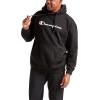 Champion Men’s Fleece Script Logo Hoodie (Reg. Or Big & Tall)(Black – Classic Script Logo)