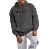 Champion Men’s Fleece Script Logo Hoodie (Reg. Or Big & Tall)(Granite Heather Script)
