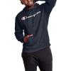 Champion Men’s Fleece Script Logo Hoodie (Reg. Or Big & Tall)(Navy Script)