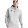 Champion Men’s Fleece Script Logo Hoodie (Reg. Or Big & Tall)(Oxford Gray – Classic Script Logo)