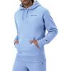 Champion Men’s Fleece Script Logo Hoodie (Reg. Or Big & Tall)(Plaster Blue Small Script)