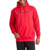 Champion Men’s Fleece Script Logo Hoodie (Reg. Or Big & Tall)(Team Red Scarlet – Classic Script Logo)