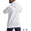 Champion Men’s Fleece Script Logo Hoodie (Reg. Or Big & Tall)(White – Classic Script Logo)