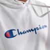 Champion Men’s Fleece Script Logo Hoodie (Reg. Or Big & Tall)(White – Classic Script Logo)