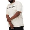 Champion Men’s Heritage Short Sleeve Tee, Men’s T-Shirts, Vintage Shirts, Men’s Tee Shirts, Graphics(Natural – Classic Script Logo)