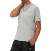 Champion Men’s Heritage Short Sleeve Tee, Men’s T-Shirts, Vintage Shirts, Men’s Tee Shirts, Graphics(Oxford Gray – Tonal Script Logo)