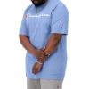 Champion Men’s Heritage Short Sleeve Tee, Men’s T-Shirts, Vintage Shirts, Men’s Tee Shirts, Graphics(Plaster Blue – Classic Script Logo)