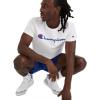 Champion Men’s Heritage Short Sleeve Tee, Men’s T-Shirts, Vintage Shirts, Men’s Tee Shirts, Graphics(White – Classic Script Logo)