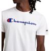 Champion Men’s Heritage Short Sleeve Tee, Men’s T-Shirts, Vintage Shirts, Men’s Tee Shirts, Graphics(White – Classic Script Logo)