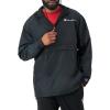 Champion Men’s Jacket, Stadium Full-zip Jacket, Wind Resistant, Water Resistant Jacket for Men(Black Small Script)