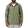 Champion Men’s Jacket, Stadium Full-zip Jacket, Wind Resistant, Water Resistant Jacket for Men(Cargo Olive Small – Small Script Logo)