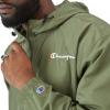 Champion Men’s Jacket, Stadium Full-zip Jacket, Wind Resistant, Water Resistant Jacket for Men(Cargo Olive Small – Small Script Logo)
