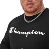 Champion Men’s Long Sleeve T-shirt, Classic T-shirt for Men (Reg. Or Big & Tall)(Black – Classic Script Logo)