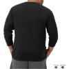 Champion Men’s Long Sleeve T-shirt, Classic T-shirt for Men (Reg. Or Big & Tall)(Black – Classic Script Logo)