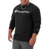Champion Men’s Long Sleeve T-shirt, Classic T-shirt for Men (Reg. Or Big & Tall)(Black – Classic Script Logo)