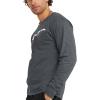 Champion Men’s Long Sleeve T-shirt, Classic T-shirt for Men (Reg. Or Big & Tall)(Granite Heather – Classic Script Logo)