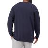 Champion Men’s Long Sleeve T-shirt, Classic T-shirt for Men (Reg. Or Big & Tall)(Navy – Classic Script Logo)