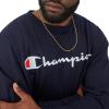 Champion Men’s Long Sleeve T-shirt, Classic T-shirt for Men (Reg. Or Big & Tall)(Navy – Classic Script Logo)