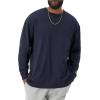 Champion Men’s Long Sleeve T-shirt, Classic T-shirt for Men (Reg. Or Big & Tall)(Navy)