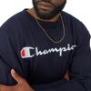 Champion Men’s Long Sleeve T-shirt, Classic T-shirt for Men (Reg. Or Big & Tall)(Navy Script)