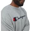 Champion Men’s Long Sleeve T-shirt, Classic T-shirt for Men (Reg. Or Big & Tall)(Oxford Gray – Classic Script Logo)