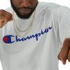 Champion Men’s Long Sleeve T-shirt, Classic T-shirt for Men (Reg. Or Big & Tall)(White – Classic Script Logo)