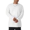 Champion Men’s Long Sleeve T-shirt, Classic T-shirt for Men (Reg. Or Big & Tall)(White)