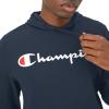 Champion Men’s Long Sleeve T-shirt Hoodie (Retired Colors)(Navy – Classic Script Logo)