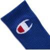 Champion Men’s Moisture-wicking Athletic Crew Socks with Cushioning & Arch Support(Blue Assorted Cuff Logo)